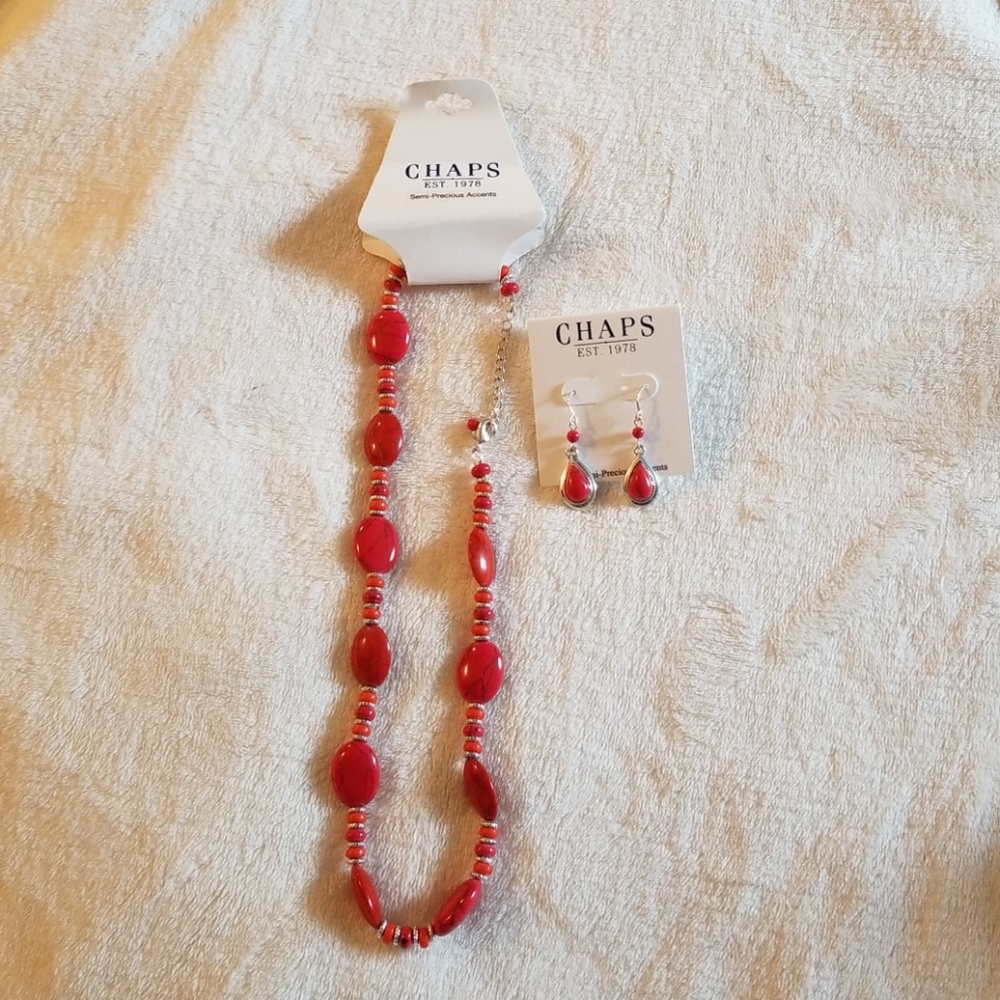 Chaps Necklace + Earrings set!
